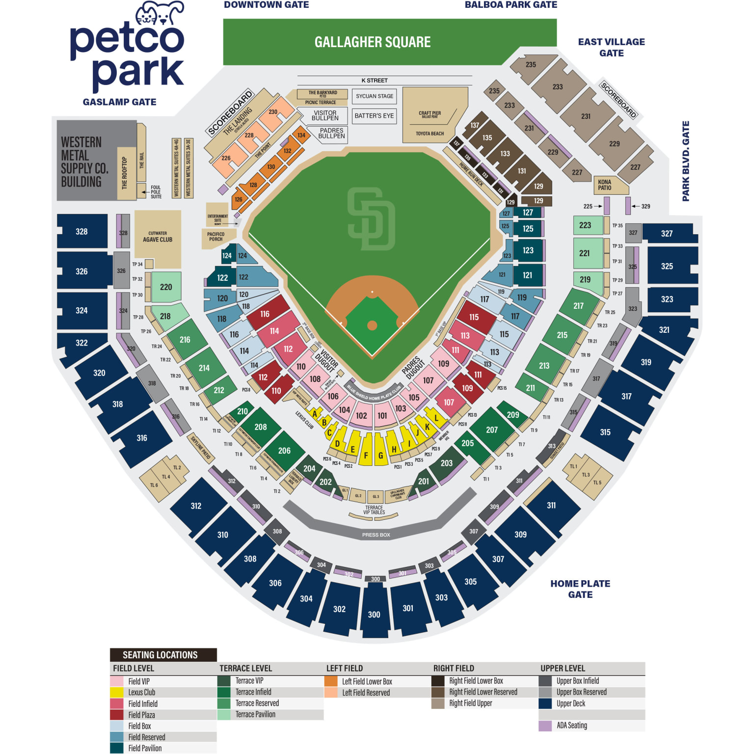 Petco Park Seating Chart