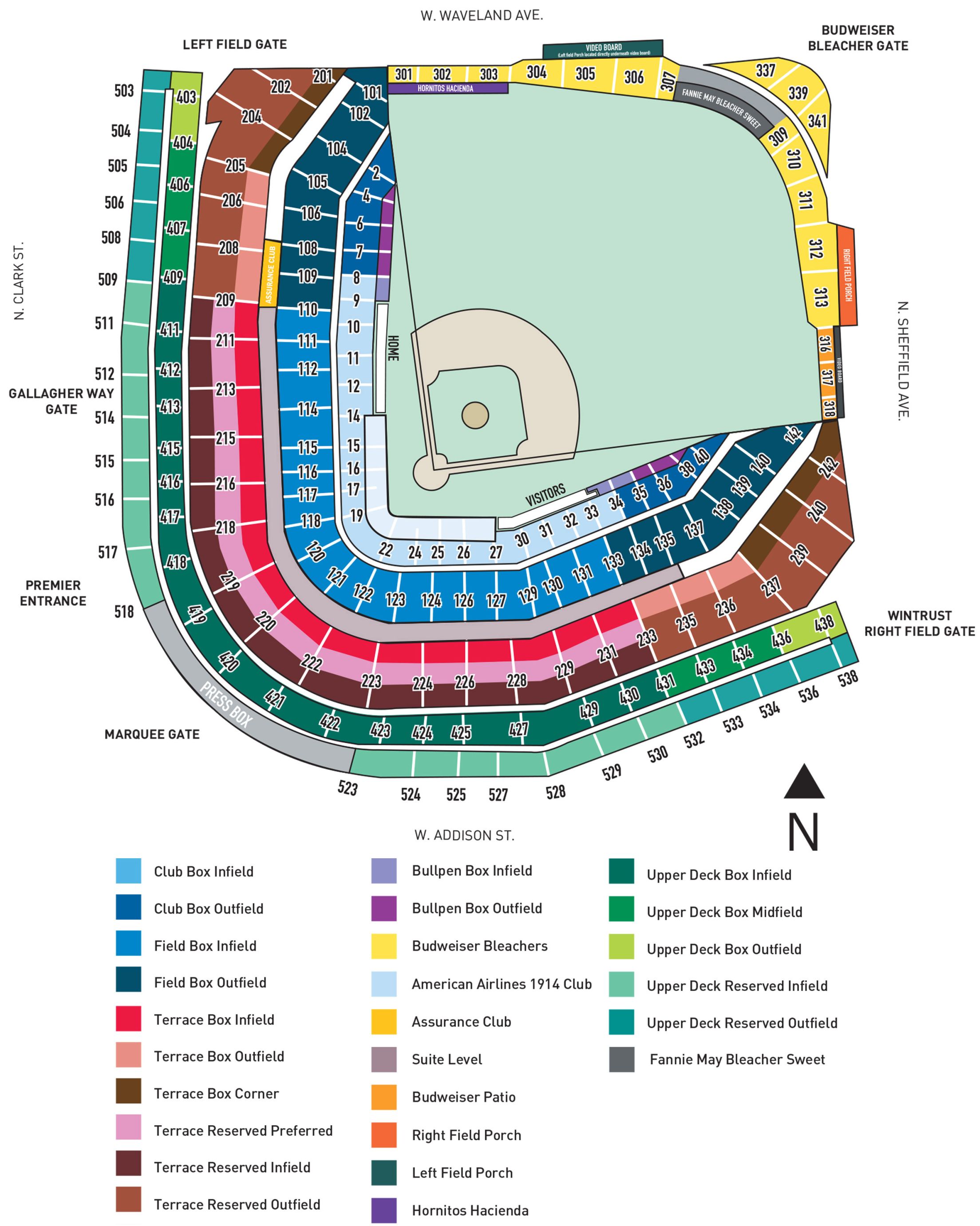Wrigley Field Seating Chart