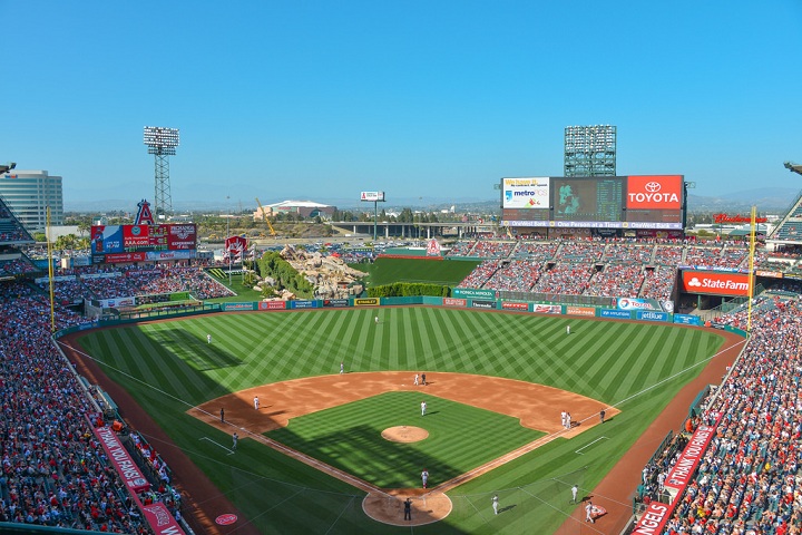 Angel Stadium seating shaded areas